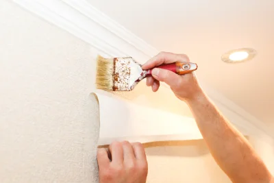 Pose de papier peint à Prey — revêtements muraux et toiles de verre